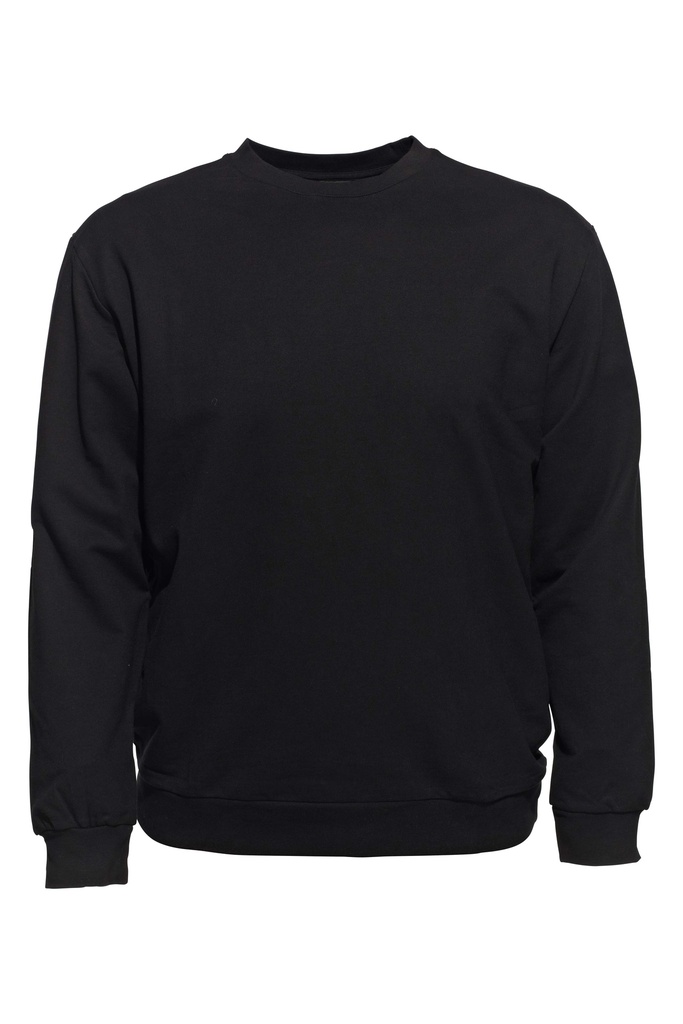 [283-303-0077-S] Ahorn Sweatshirt Rundhals Übergröße (S, 0077 black)
